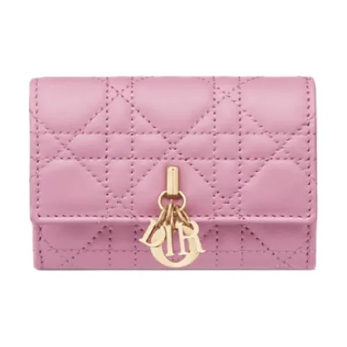 DIOR Miss Dior Sheepskin Wallet Women's Hydrangea Pink