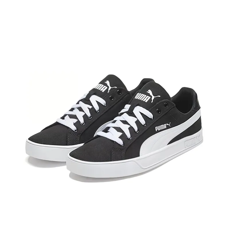 PUMA Smash Vulc Canvas 'Black White'-2