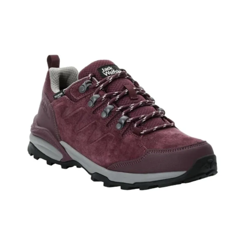Jack Wolfskin Anti Slip Wear Resistant Low Top Hiking Shoes Women's Fuchsia-2