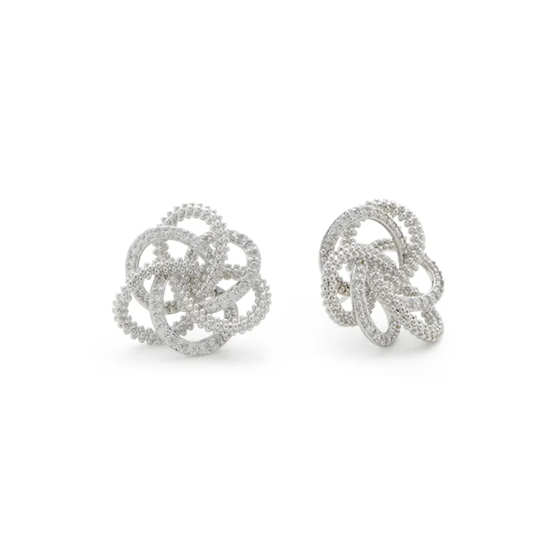 RSNY Gold Plated Copper Stud Earrings Women's-0