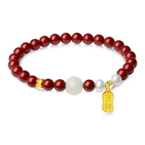 Emerald Dynasty Cinnabar Jade Bracelets Women's