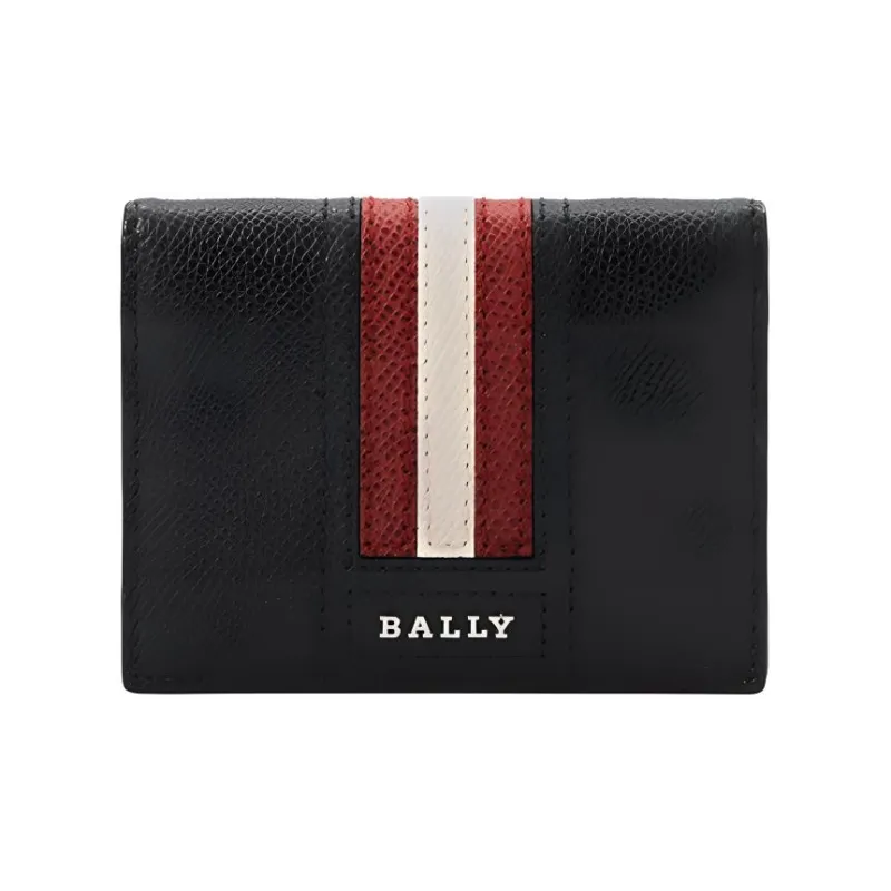 BALLY Cow Leather 3 in 1 Wallet, Card Holder, Card Holder Men's Black-0