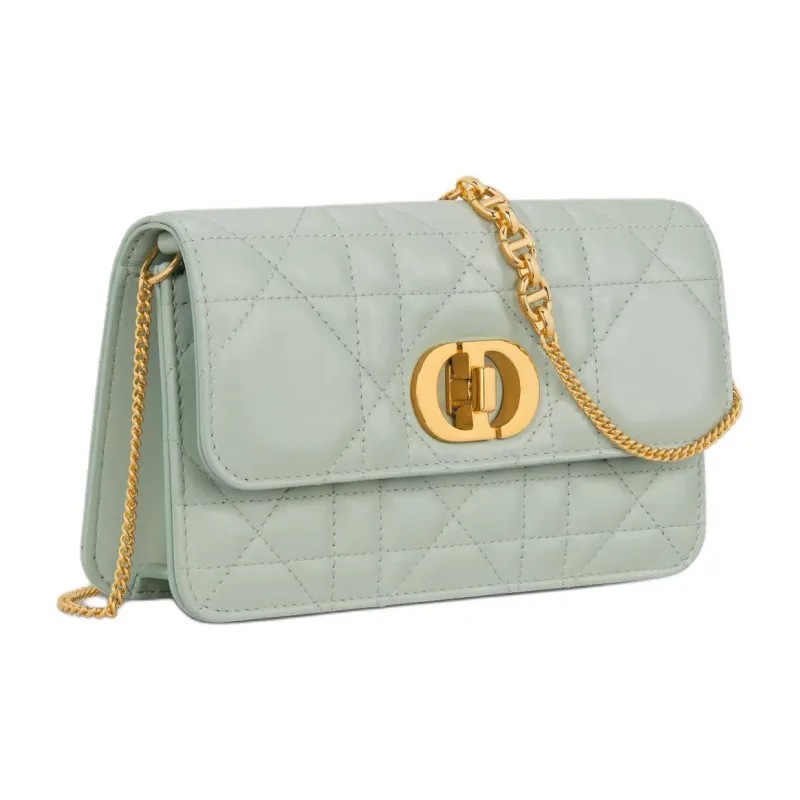 DIOR Sheepskin Shoulder Bag Women's Bright Green-2