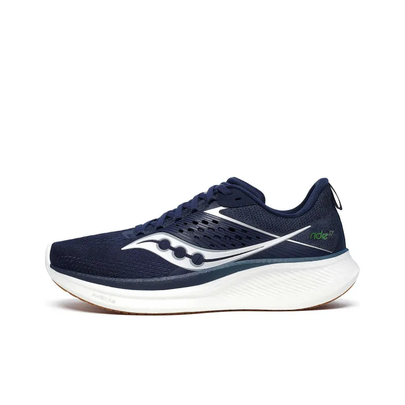 Saucony Anti Slip Wear Resistant Low Top Casual Running Shoes Men's Blue White-0