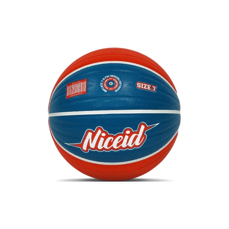 NICEID PU Basketball Red Blue Size 7 Street Training Competition Unisex-1