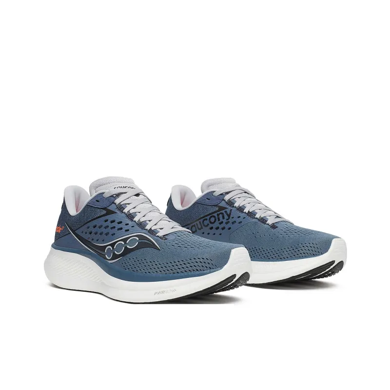 Saucony Cushioning And Breathable Low Top Running Shoes Men's Blue White-2
