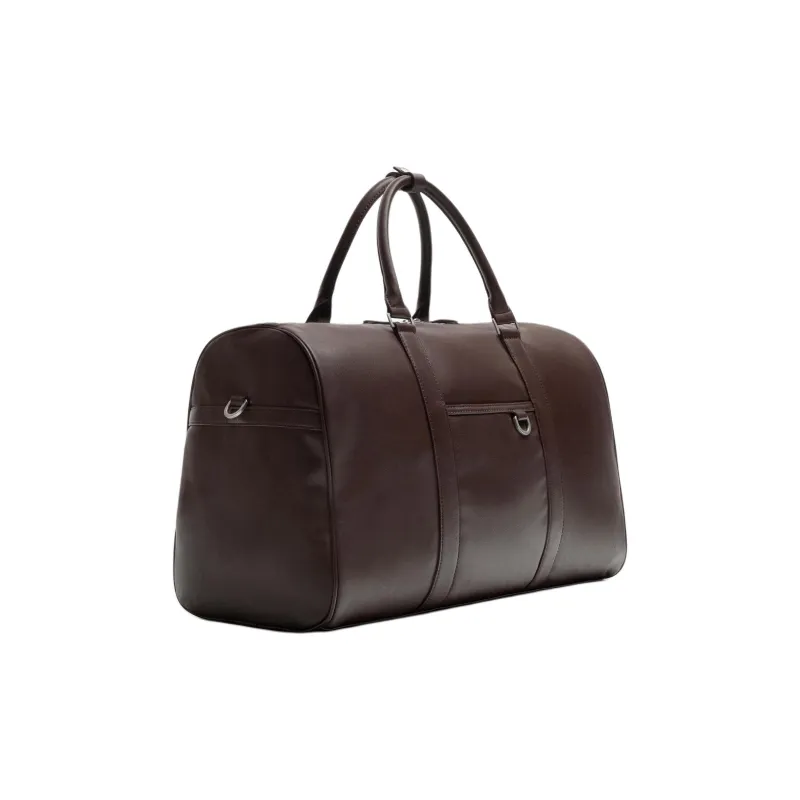ZARA Polyurethane Portable Travel Bag Men's Brown-1