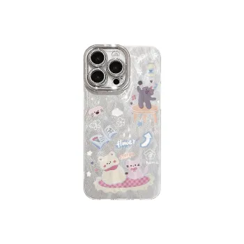 XIANGRIKE TPU Material Picnic Bear Phone Case Compatible With IPhone 15/14 Plus/13/12/11/15 Pro Max/XS/XR/XS Max/8 Plus