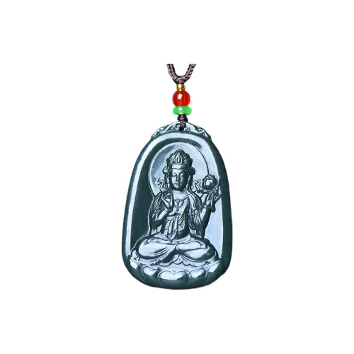 Jing Ruyu Necklaces Green Jade Unisex