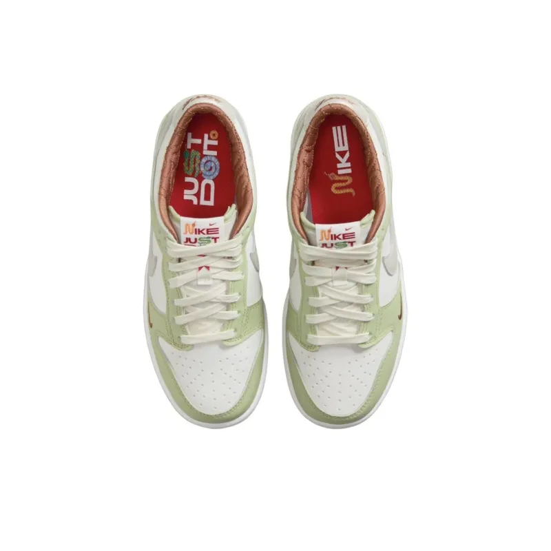 Nike Dunk Anti Slip Wear Resistant Low Top Kids' Skateboarding Shoes Green Unisex-3