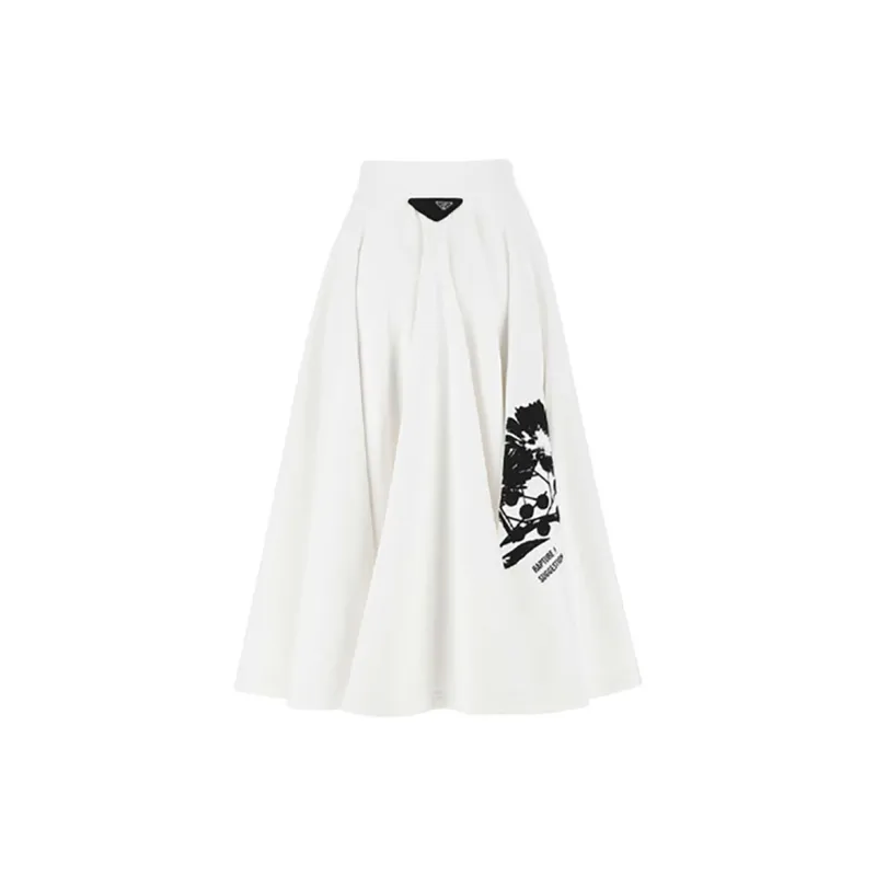 PRADA SS21 Long Skirt Women's White-1