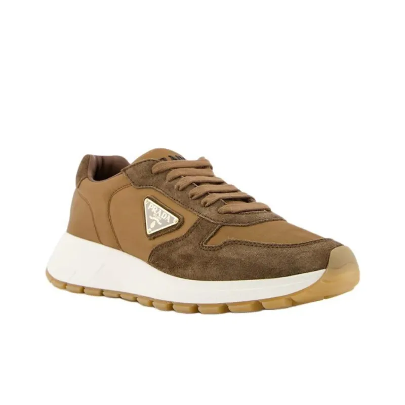 PRADA Re Nylon Low Top Casual Shoes Men's Brown-2