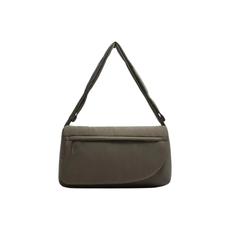 ZARA Nylon Crossbody Bag Shoulder Bag Extra Large Men's Khaki Green-0