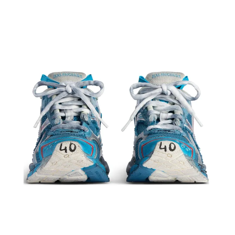 Balenciaga Runner Marathon Low-Top Casual Shoes Men's Blue-3