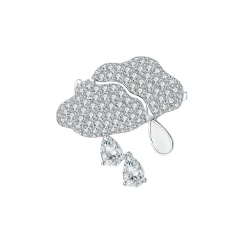 BABYBEI Mother Of Pearl Brooches Women's Silver