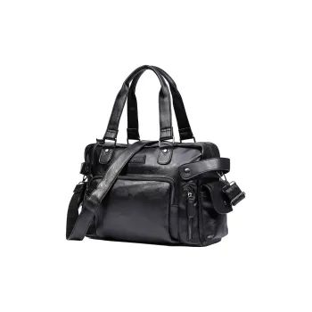 ROSEROOEN PU Handbag Regular Men's Black