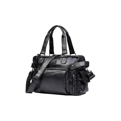 ROSEROOEN PU Handbag Regular Men's Black