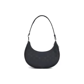 CELINE Cow Leather Handbag Shoulder Bag Handbag Shoulder Bag Medium Size Men's Black