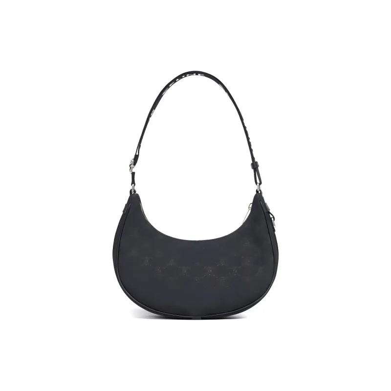 CELINE Cow Leather Handbag Shoulder Bag Handbag Shoulder Bag Medium Size Men's Black-0