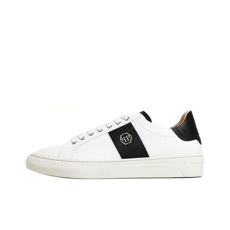 PHILIPP PLEIN Logo-plaque Leather Sneakers-0
