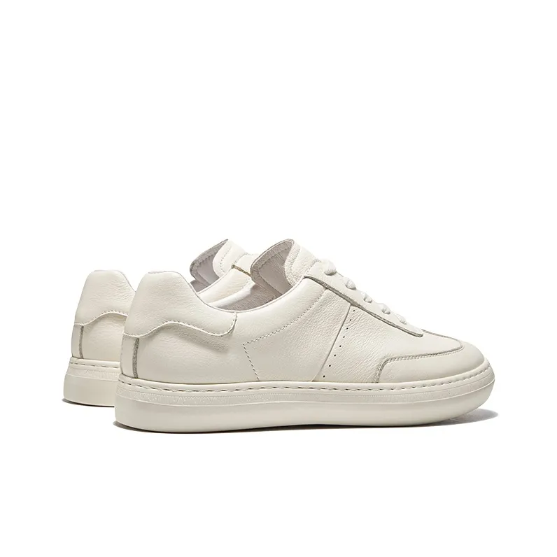 Hautton Jeans Lightweight Low Top Skateboard Shoes Men's White-2