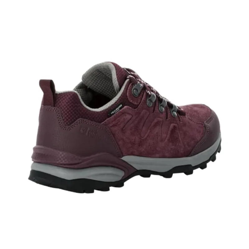 Jack Wolfskin Anti Slip Wear Resistant Low Top Hiking Shoes Women's Fuchsia-3