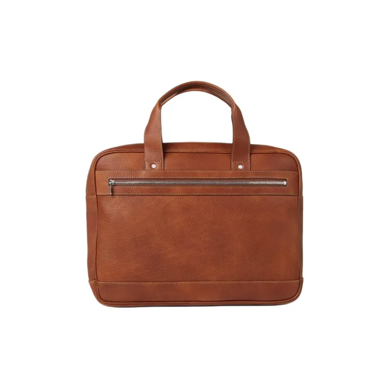 Brunello Cucinelli Grained Calfskin Portable Briefcases Men's Brown-1