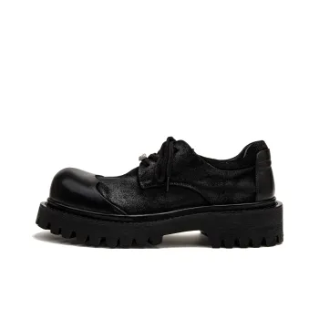 1997K Large Head Derby Leather Shoes Casual Shoes Men's Black