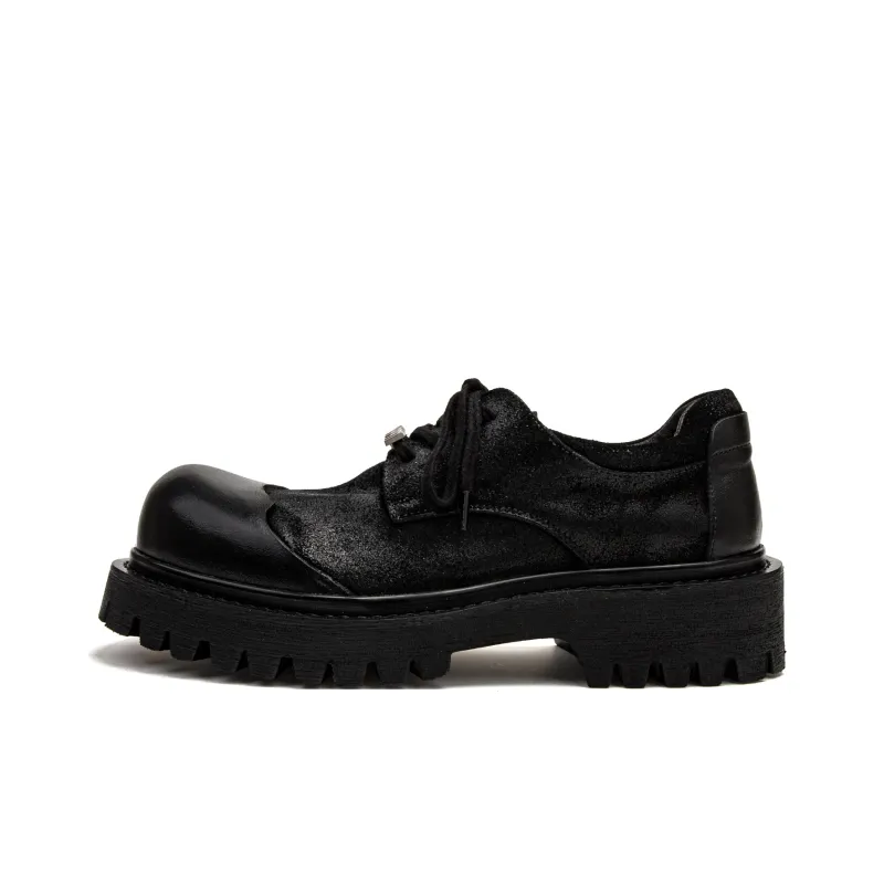 1997K Large Head Derby Leather Shoes Casual Shoes Men's Black-0