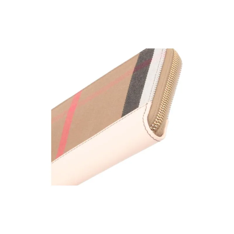 Burberry Fabric Wallet Women's Carmelo Pink & Brown & Black & Red & White-2