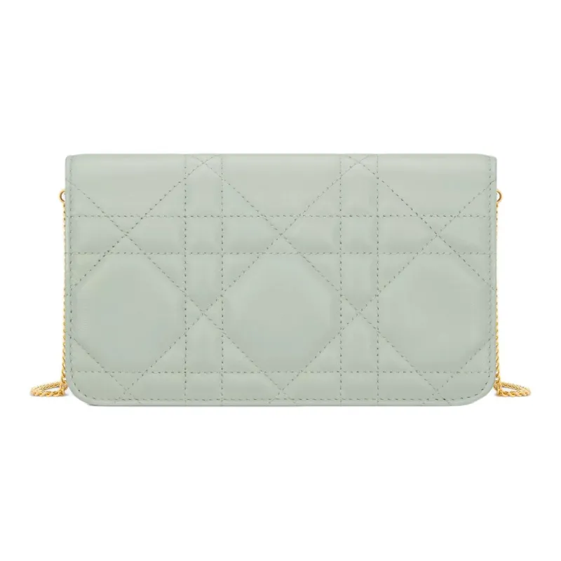 DIOR Sheepskin Shoulder Bag Women's Bright Green-4
