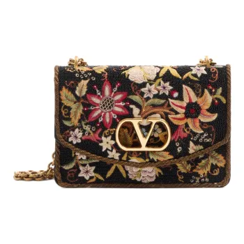 Valentino Floral Embroidery Crossbody Bag Shoulder Bag Women's Multicolor