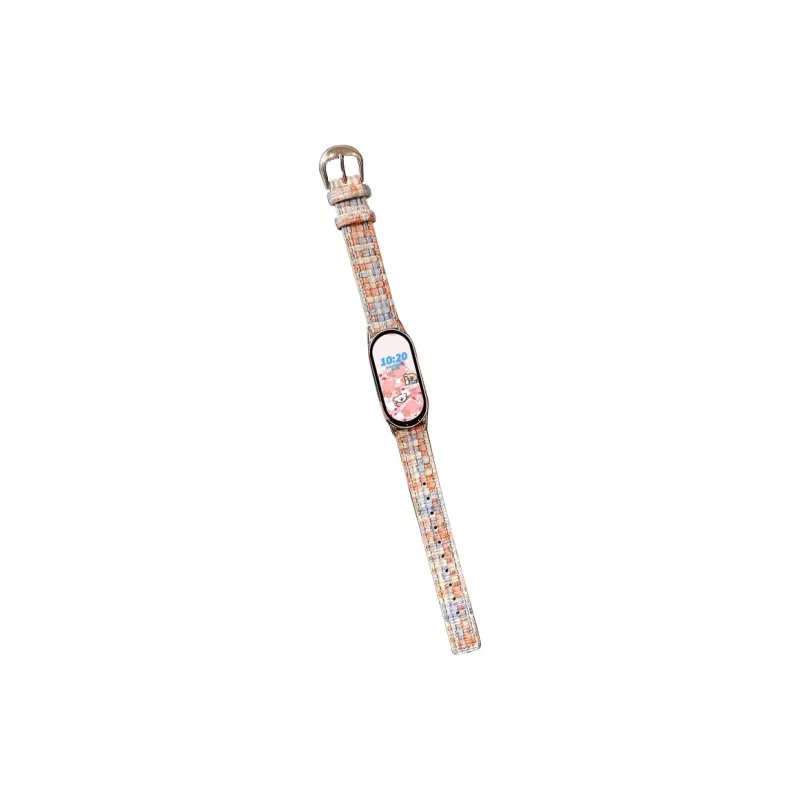 FZRT Xiaomi Compatibility Watch Band Fall Winter Premium Woven Leather Strap Artificial Leather Material-2