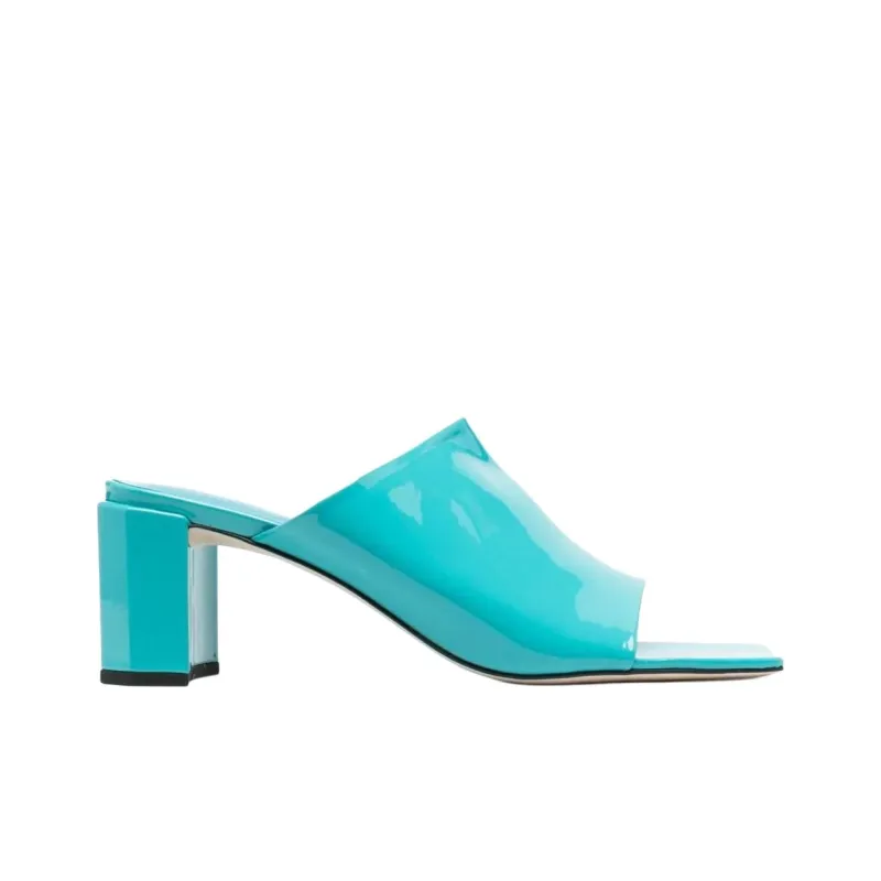 By Far Katya Croco-embossed Mules-1