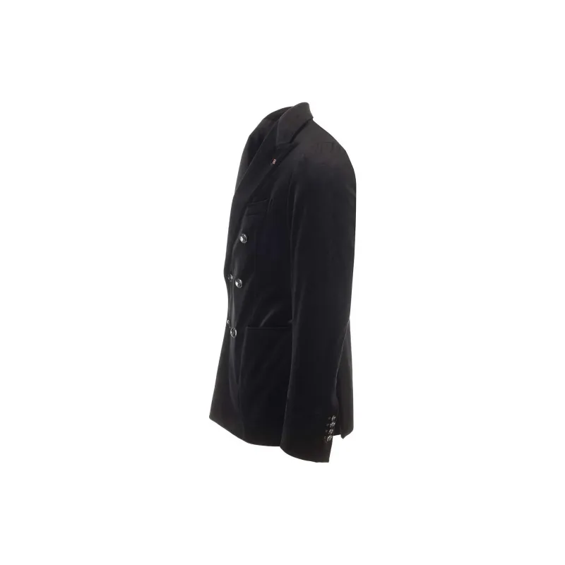 Tagliatore Double Breasted Tailored Velvet Blazer-2
