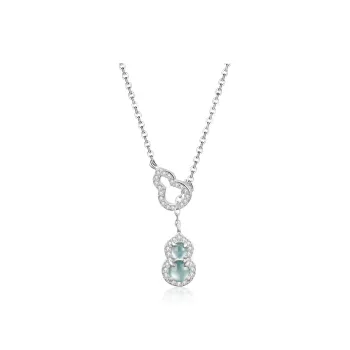 Best Wishes Ice Type Jadeite Necklaces Women's