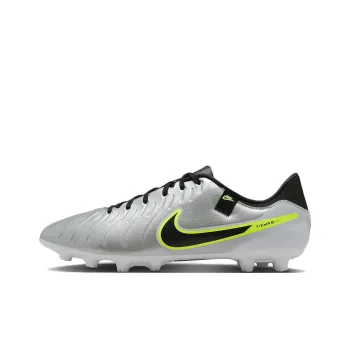 Nike Tiempo Legend 10 Anti Slip Wear Resistant Soccer Shoes Men's Silver Black Yellow