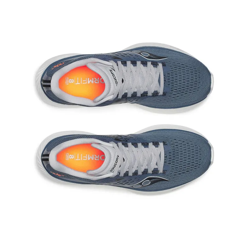 Saucony Cushioning And Breathable Low Top Running Shoes Men's Blue White-3