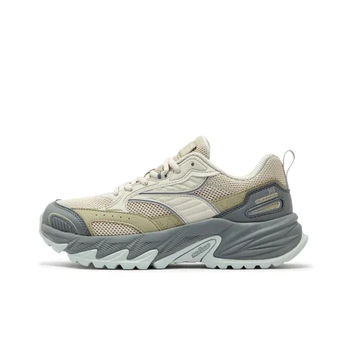 361° Floating Light Anti Slip Wear Resistant Low Top Running Shoes Women's Beige Gray