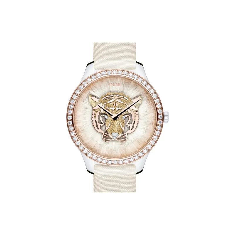 DIOR Grand Soir Collection Wrist Watch Automatic Mechanical Movement Satin Strap 36mm White Dial Men's Watches-1