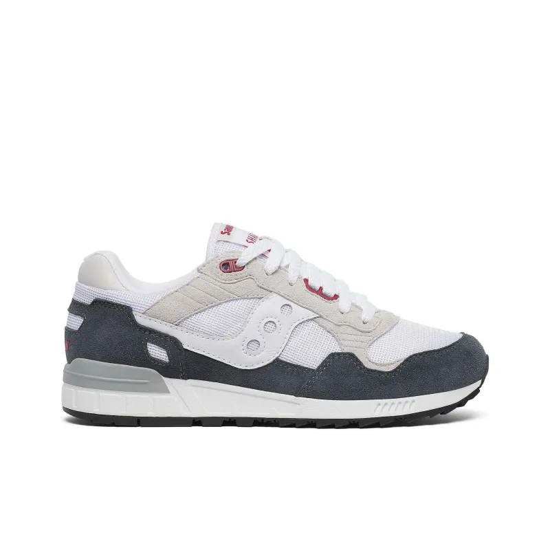 Saucony Shadow 5000 Anti Slip Wear Resistant Low Top Casual Running Shoes Unisex White Gray-1