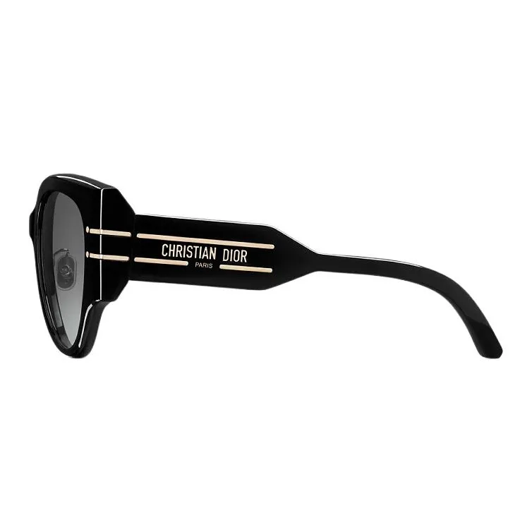 DIOR Acetate Round Sunglasses Women's Black-2