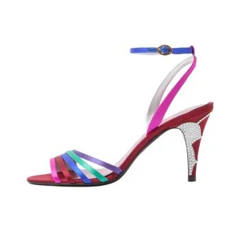Valentino Ladycrush Open Toe Satin Sandals Women's
