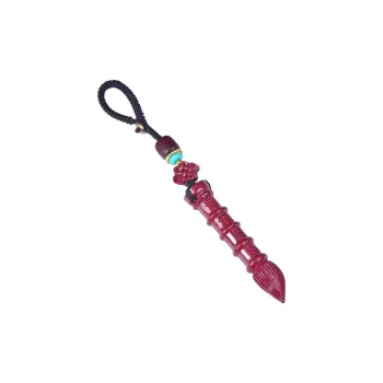 Stone On The Line Reconstructed Cinnabar Carved Jade Ornaments Unisex