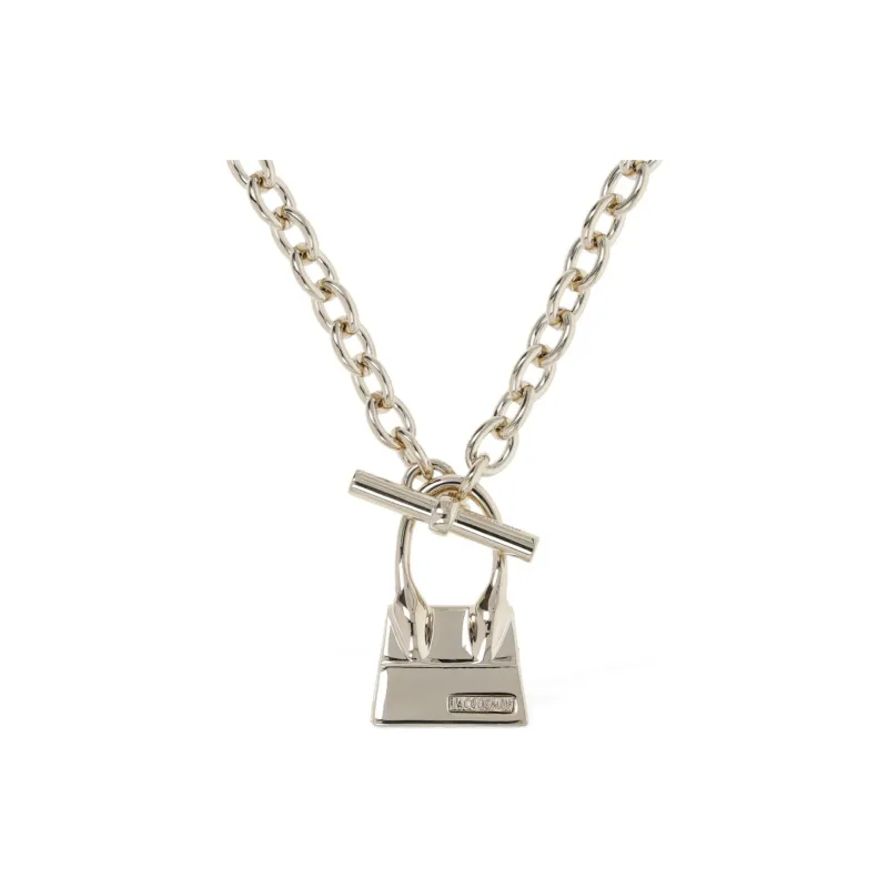 Jacquemus Brass Bronze Necklaces Women's Gold-2