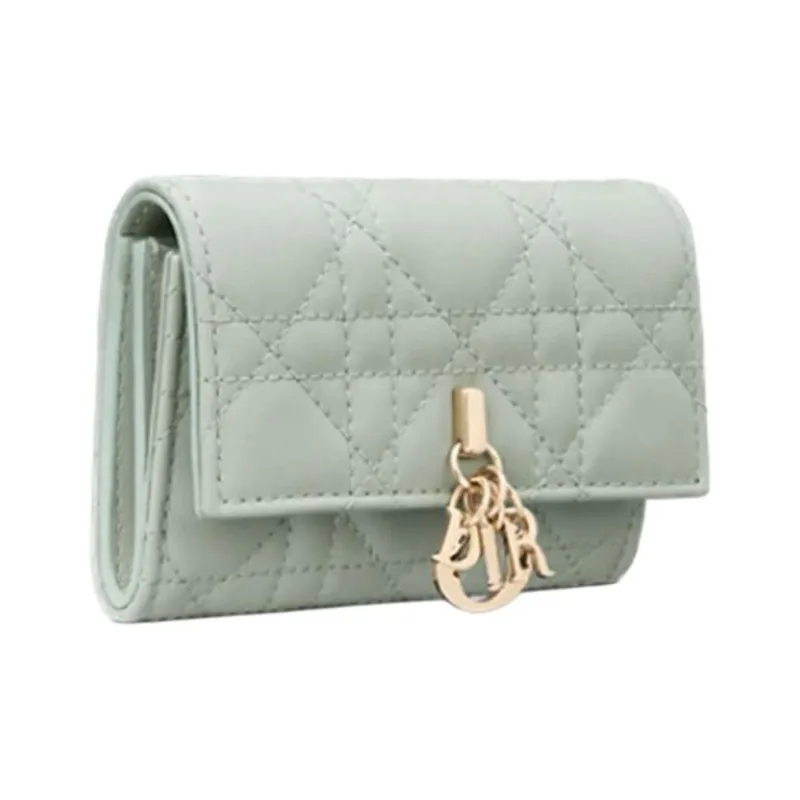 DIOR Miss Dior Lambskin Wallet Women's Bright Green-1