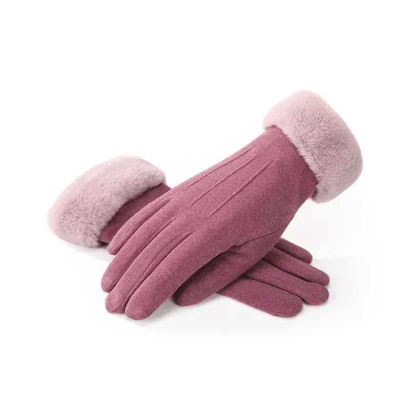 NANJIREN Thickened Knit Gloves Women's-7