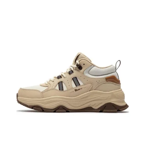361° Height Increasing Warmth Mid Top Chunky Sneakers Women's Brown White
