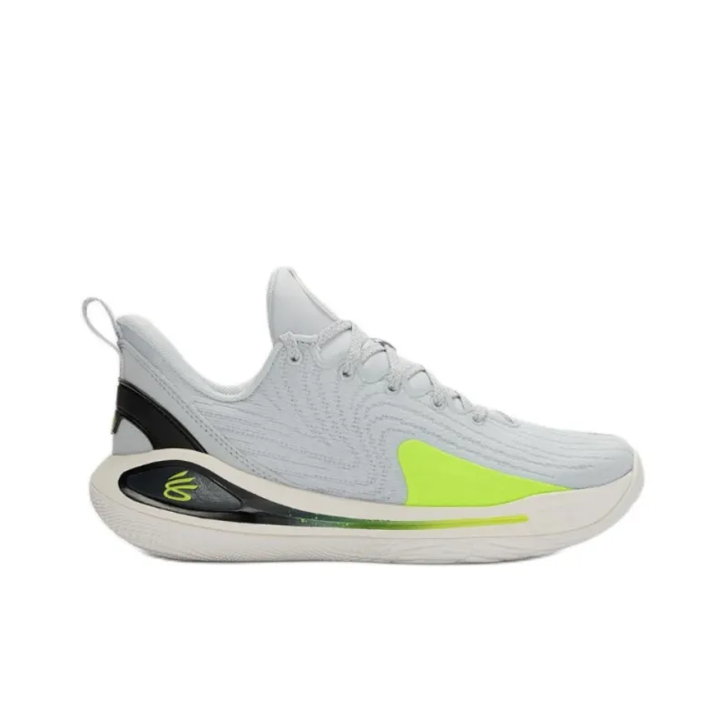 Under Armour Curry 12 Anti Slip Wear Resistant Low Top Children's Basketball Shoes Gray Unisex-1