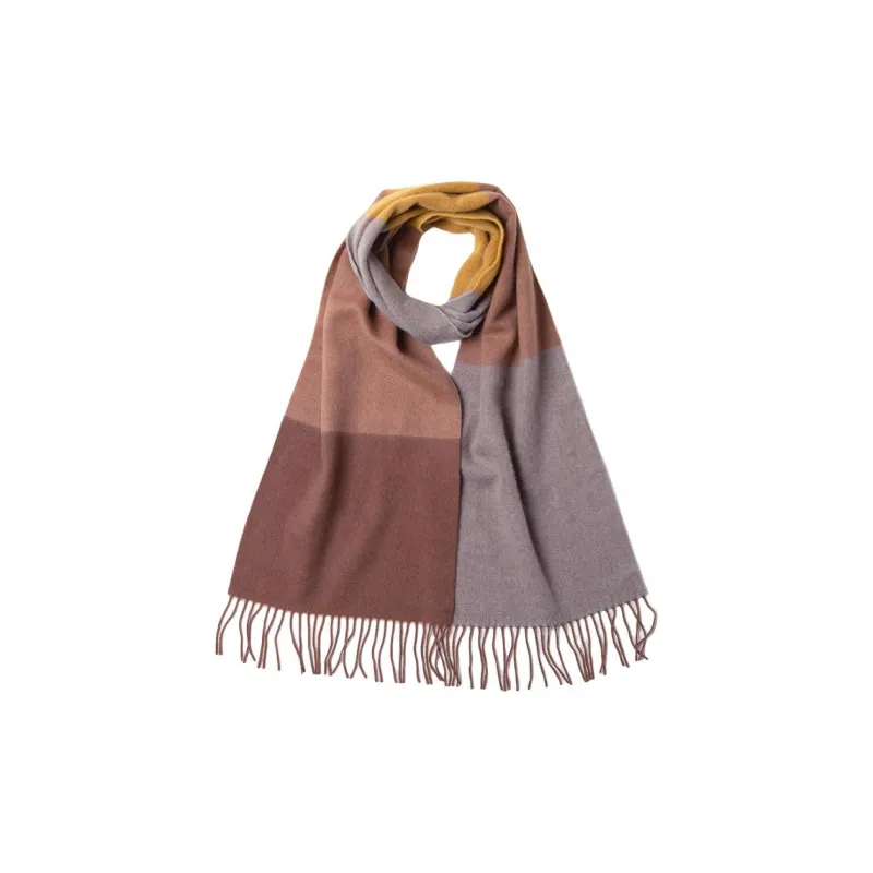 H YXIANG Cashmere Knit Scarves Women's-3